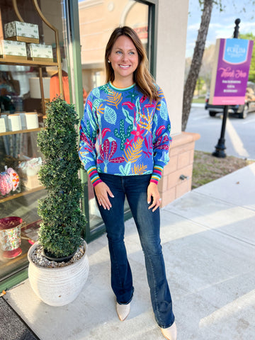 Flower Power Knit Sweater