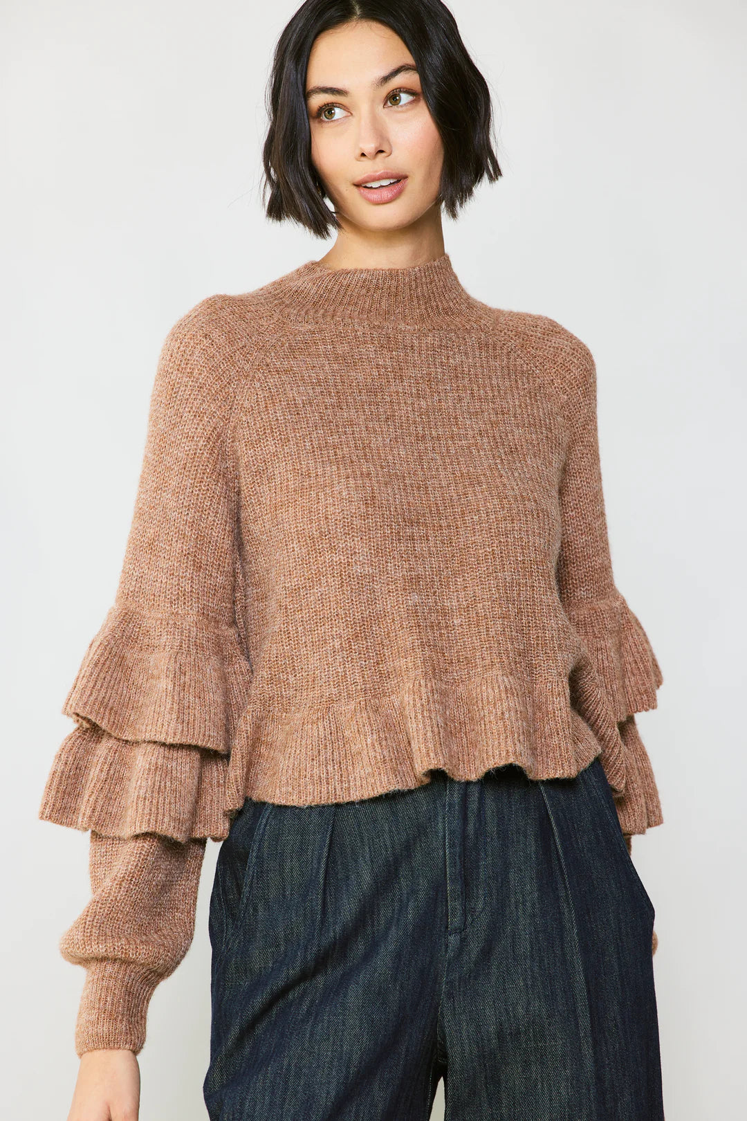 Tiered Sleeve Sweater - Two Colors