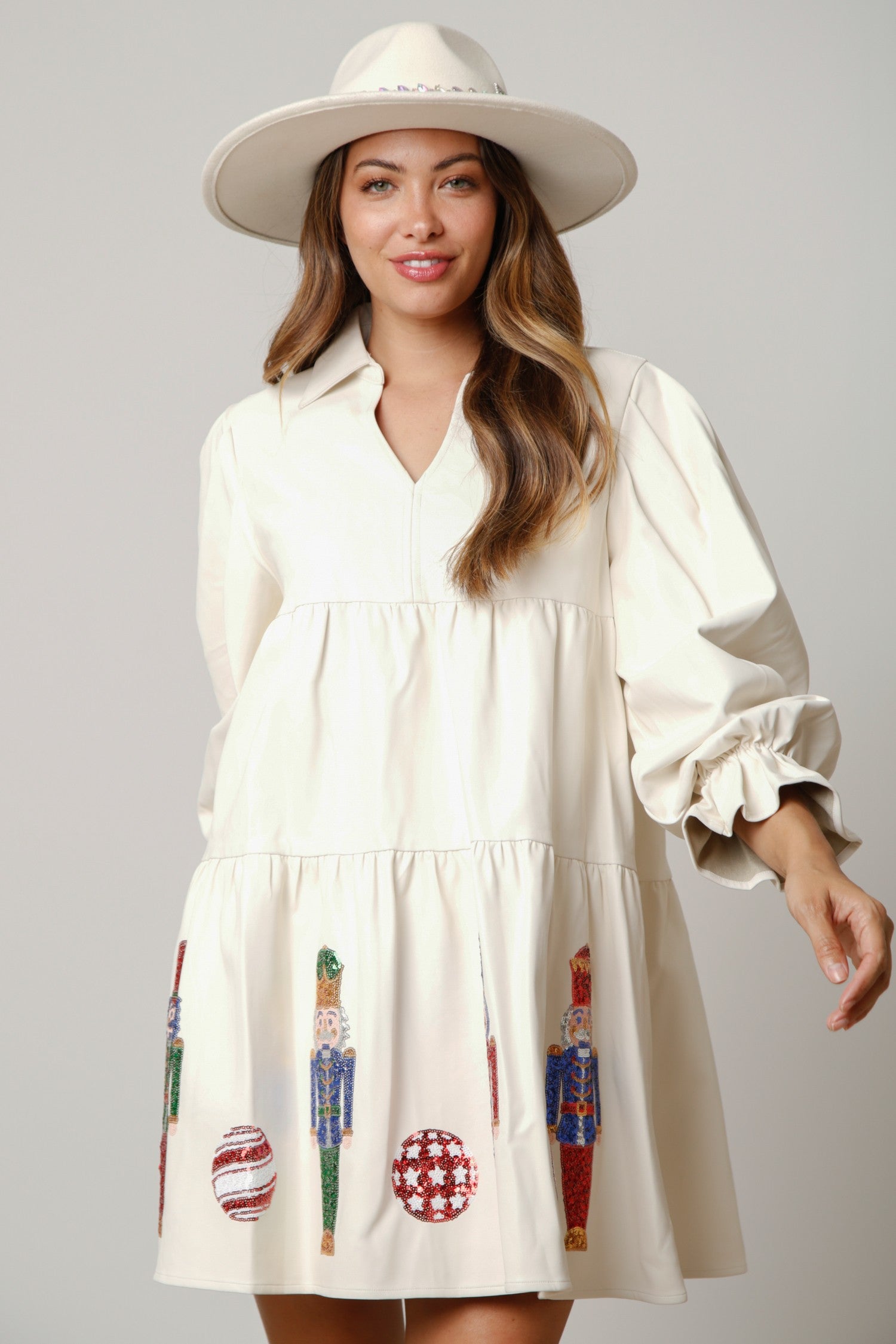 Nutcracker Faux Leather Dress