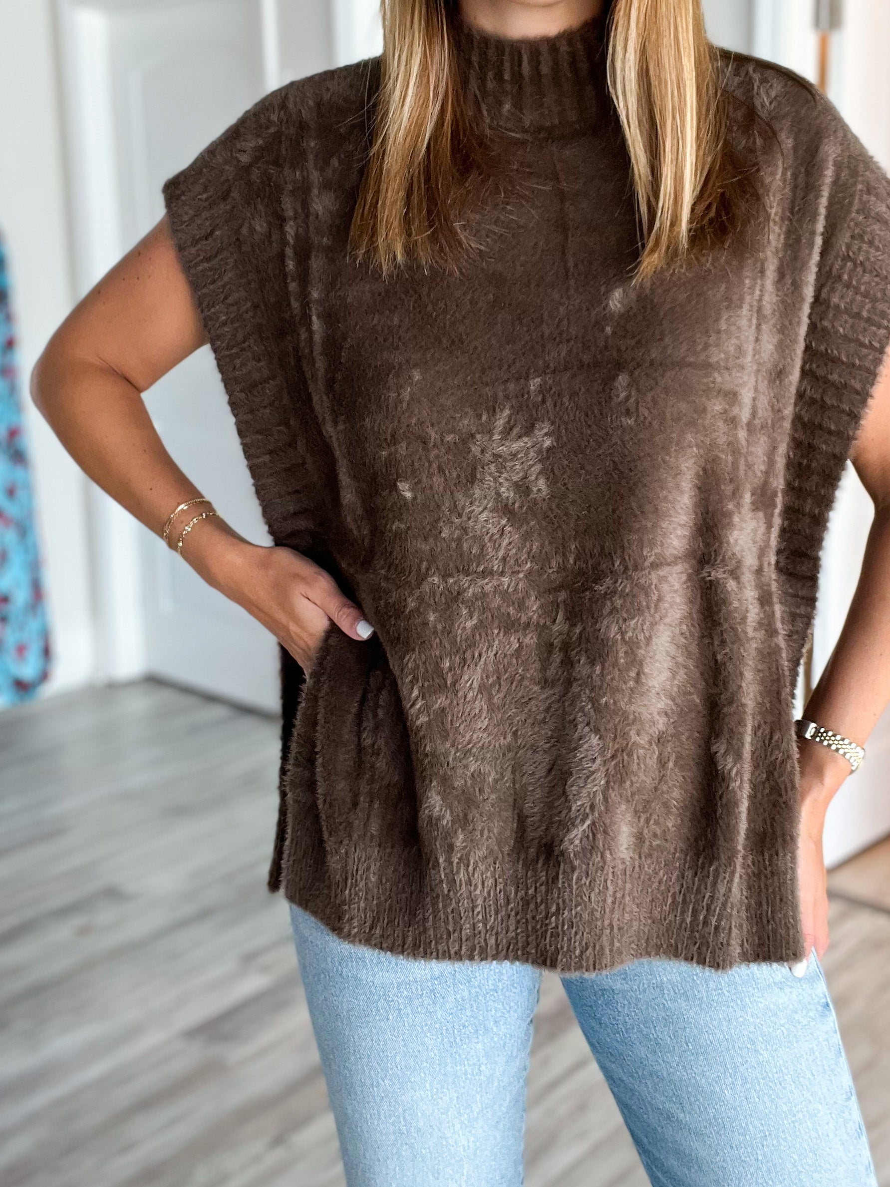 Cocoa Poncho Vest