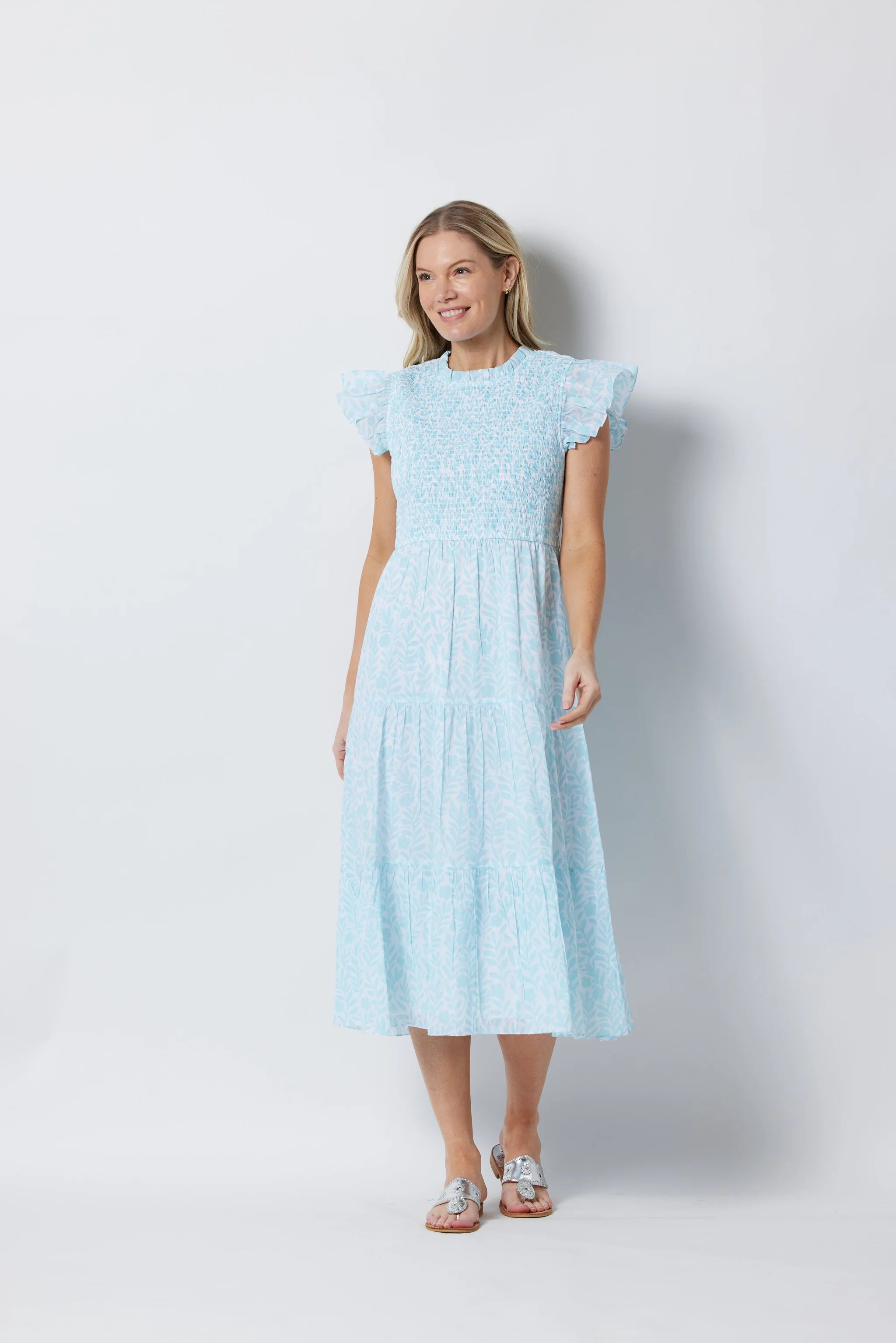 Flowering Vine Midi Dress