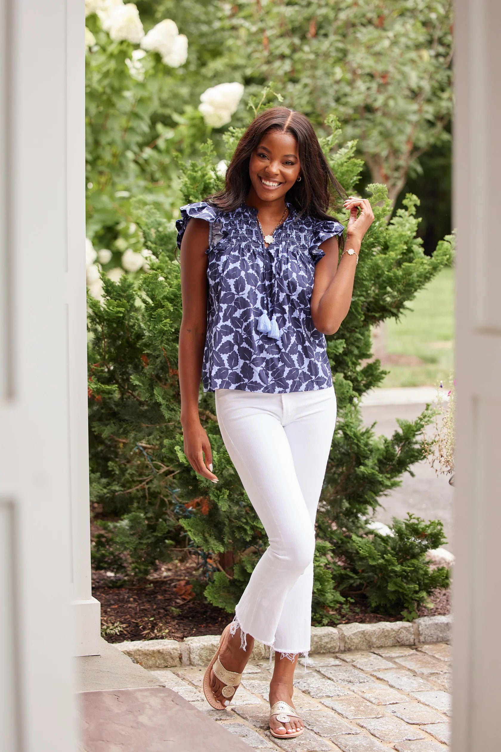 Autumn Leaf Tassel Top