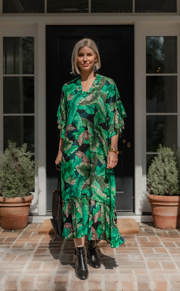Janice Midi in Banana Leaf