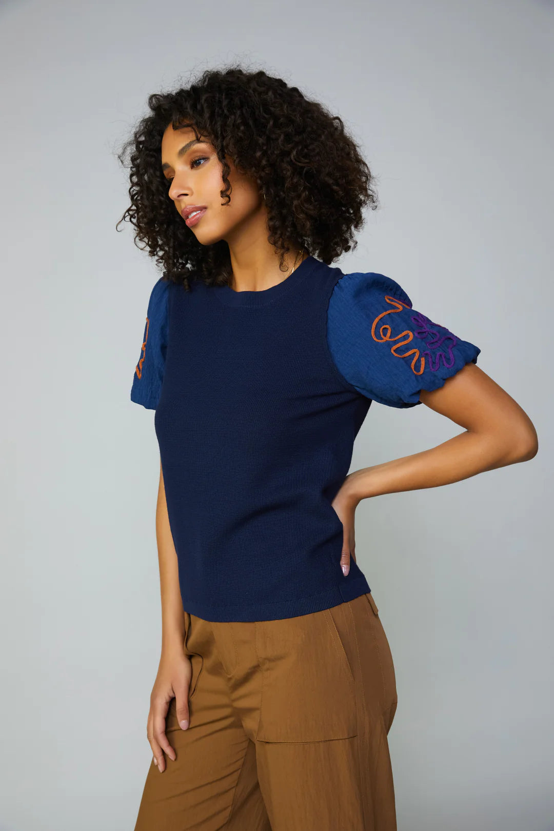 Textured Stitch Sweater Top