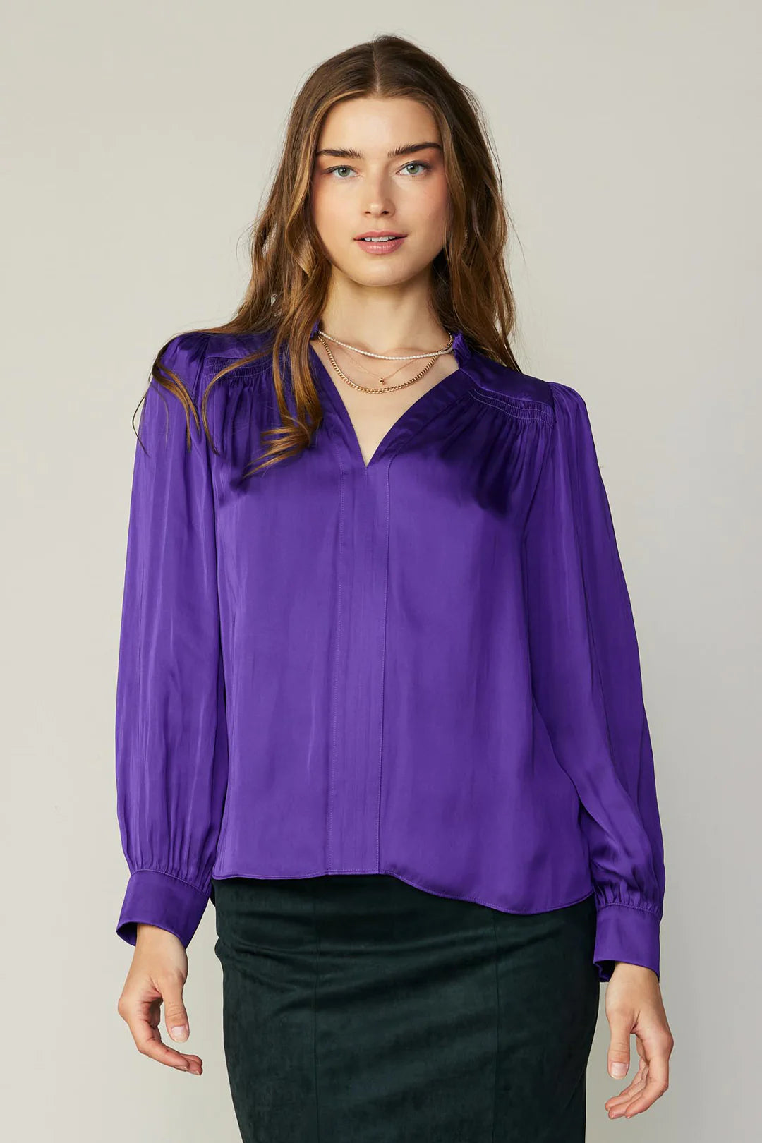Royalton Smocked Shoulder Top