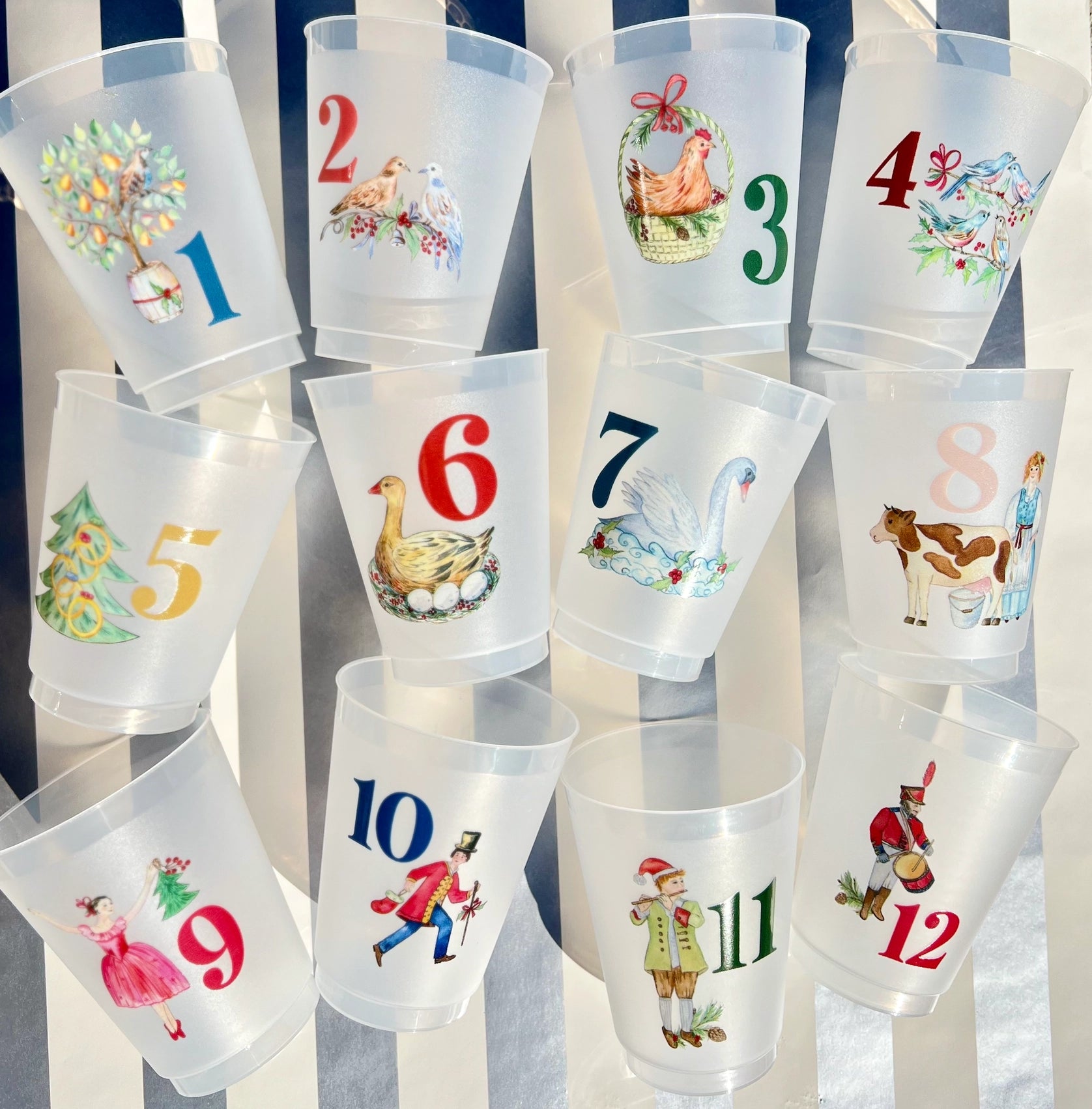 12 Days of Christmas Cups