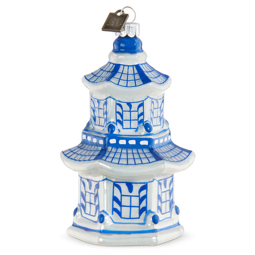Pagoda Glass Ornament