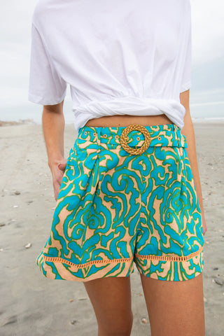 Wrap Pant in Blue Jungle