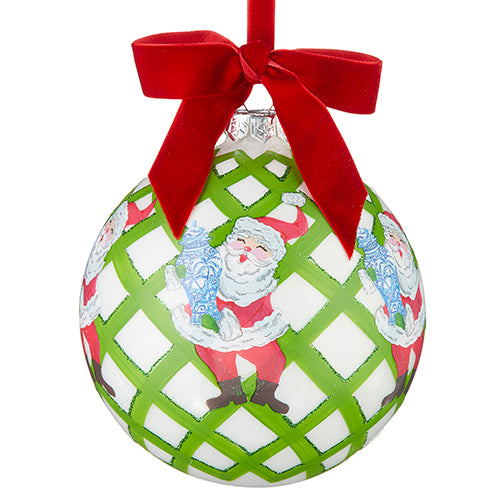 Santa Ginger Jar Ornament