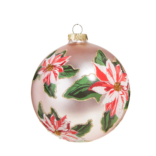 Painted Poinettia Ornament