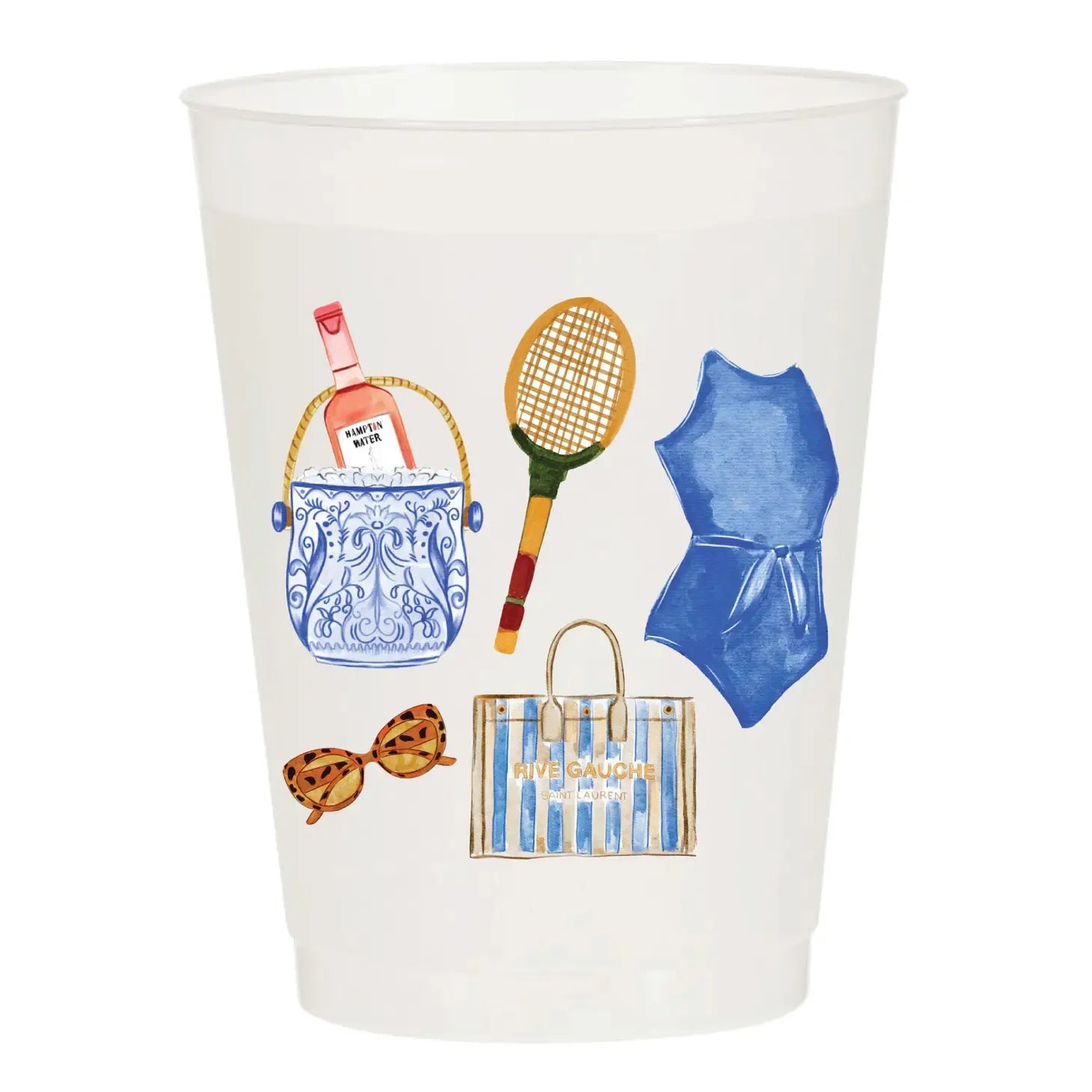 Hampton Blues Frosted Cups