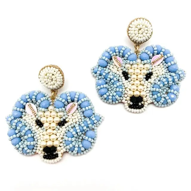 Beaded Ram Earrings
