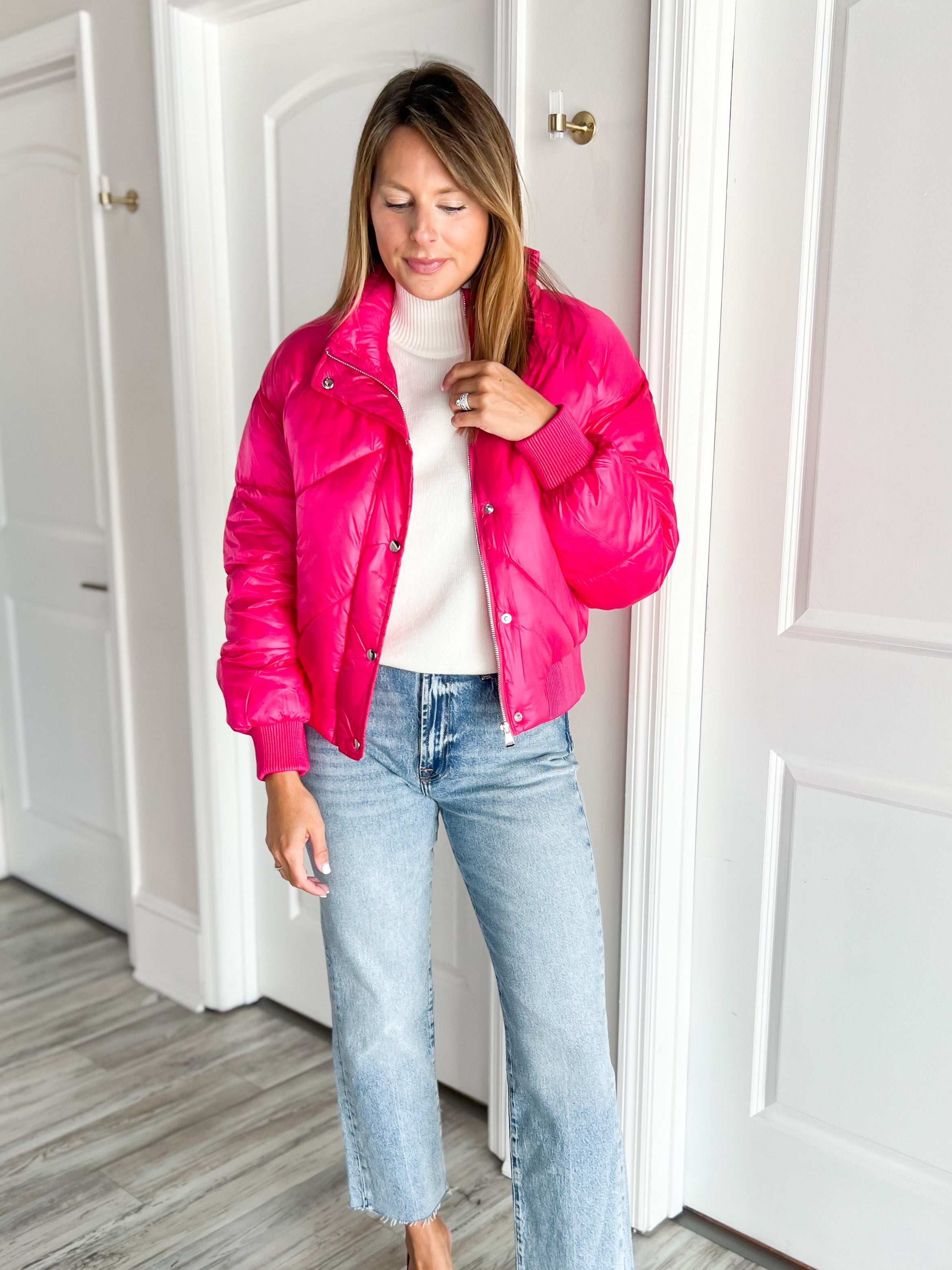 Bubblegum Puffer Coat