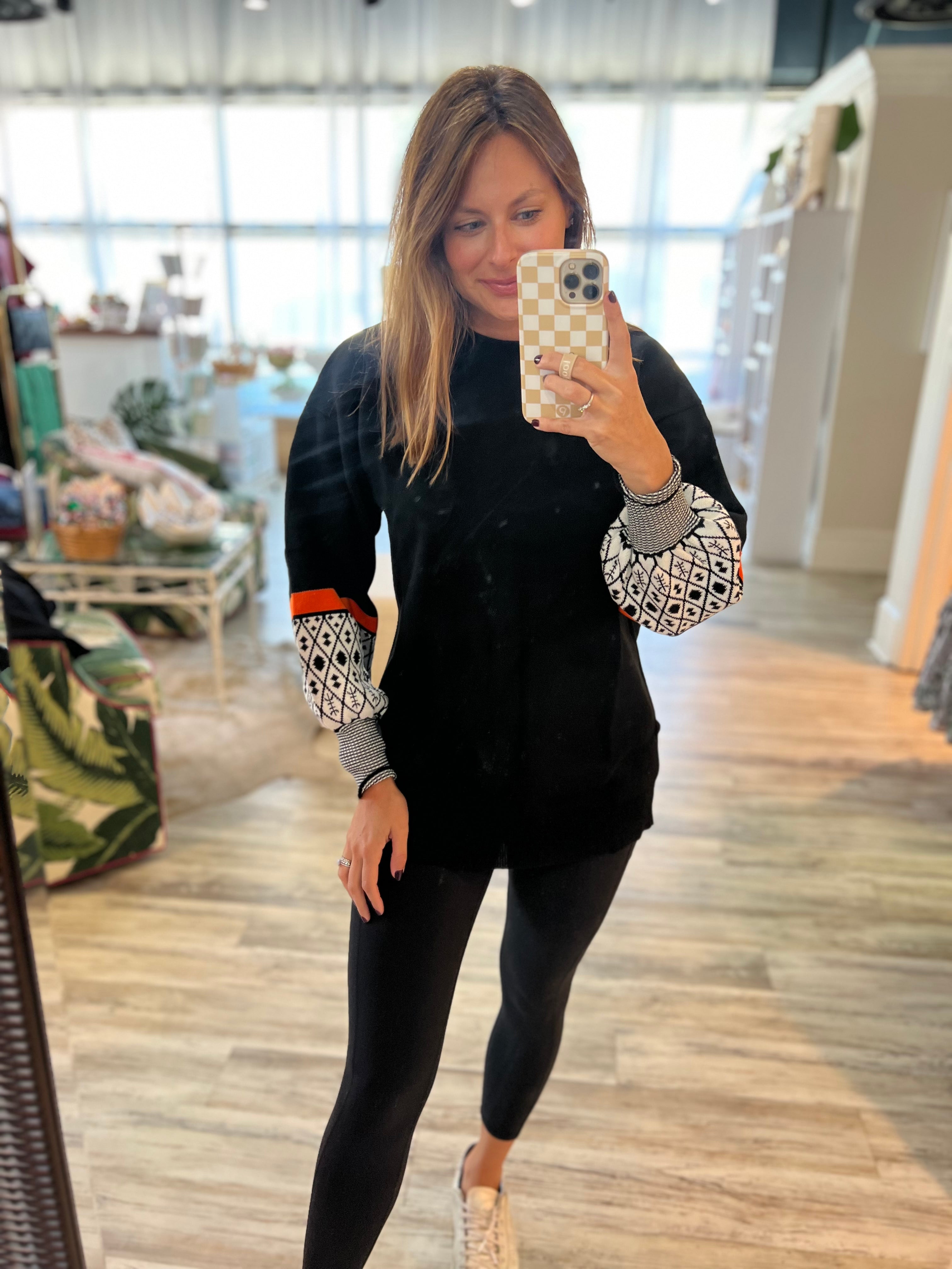 Black Abstract Sweatshirt