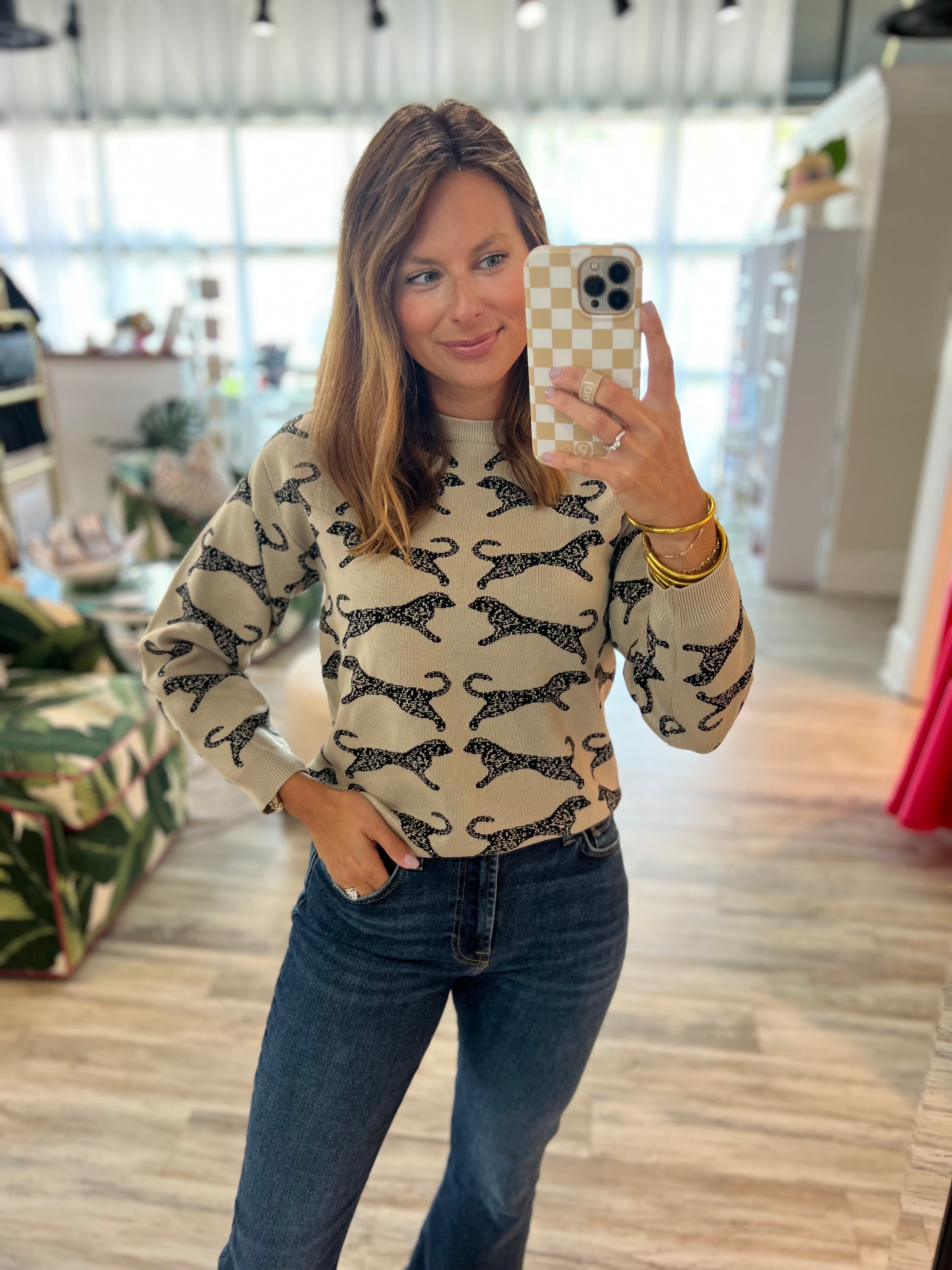 Leaping Leopards Sweater