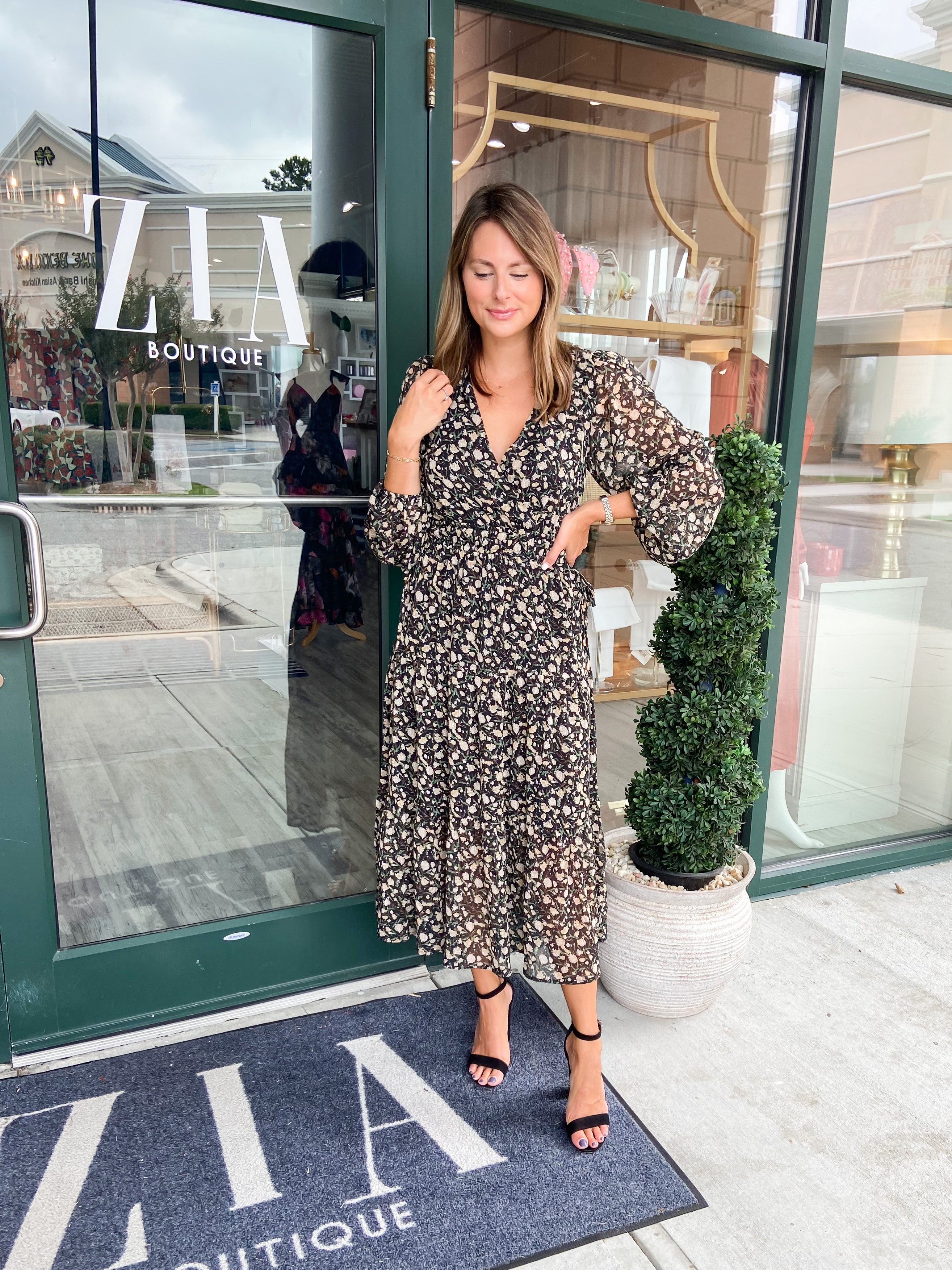 Heather Floral Midi Dress