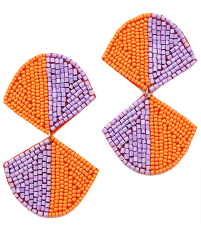 Magenta Rainbow Cabana Earrings