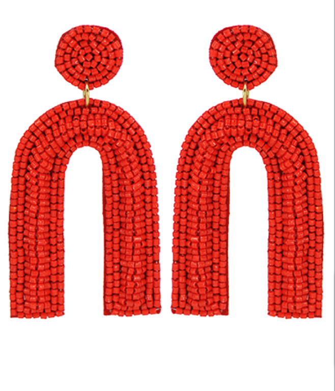 Beaded Arch Earrings
