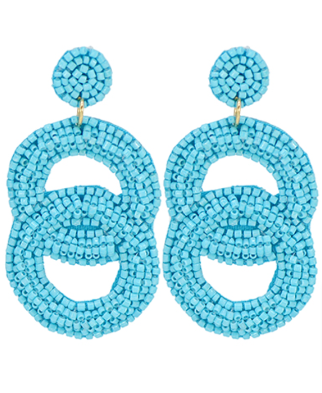 Interlocked Beaded Earrings