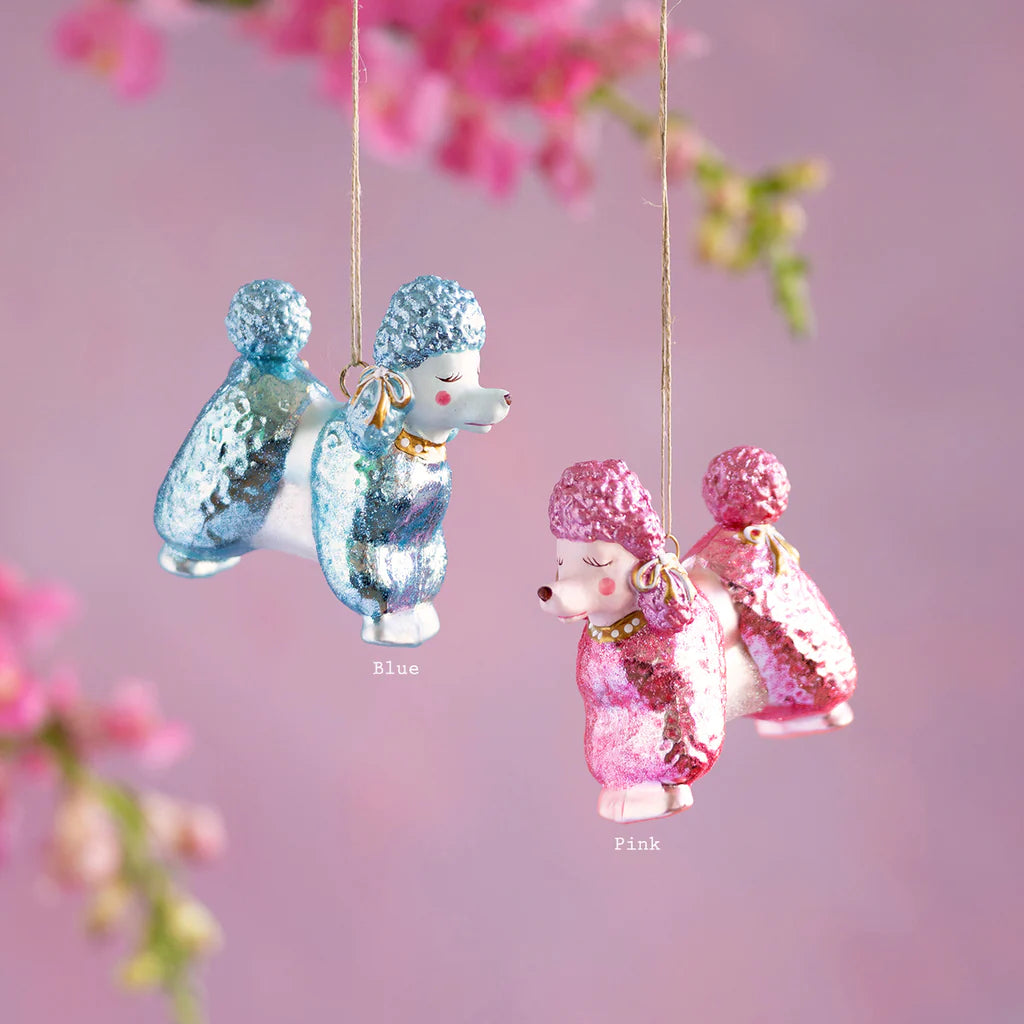 Glass Poodle Ornament