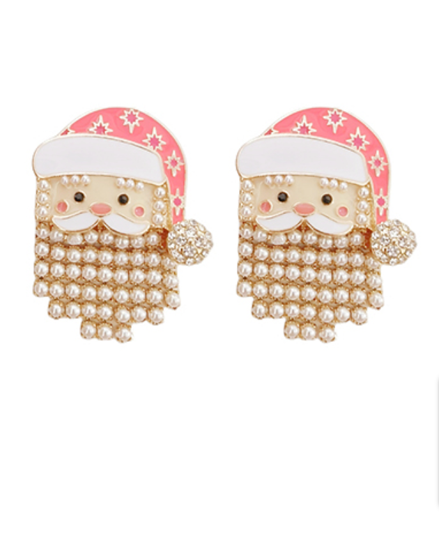 Santa Beaded Earrings