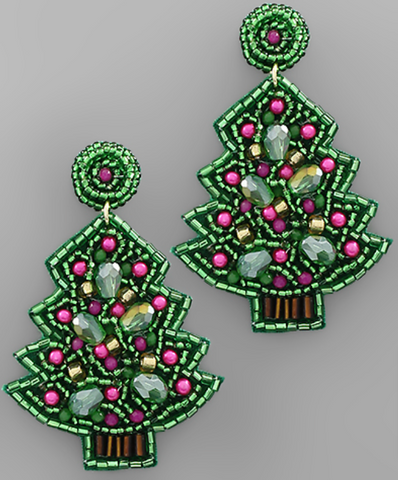 Magenta Rainbow Cabana Earrings