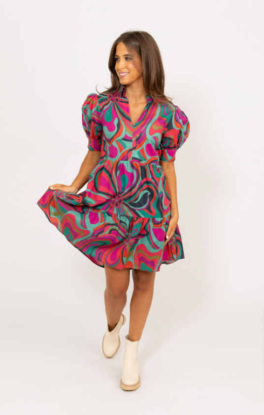Retro Flounce Dress