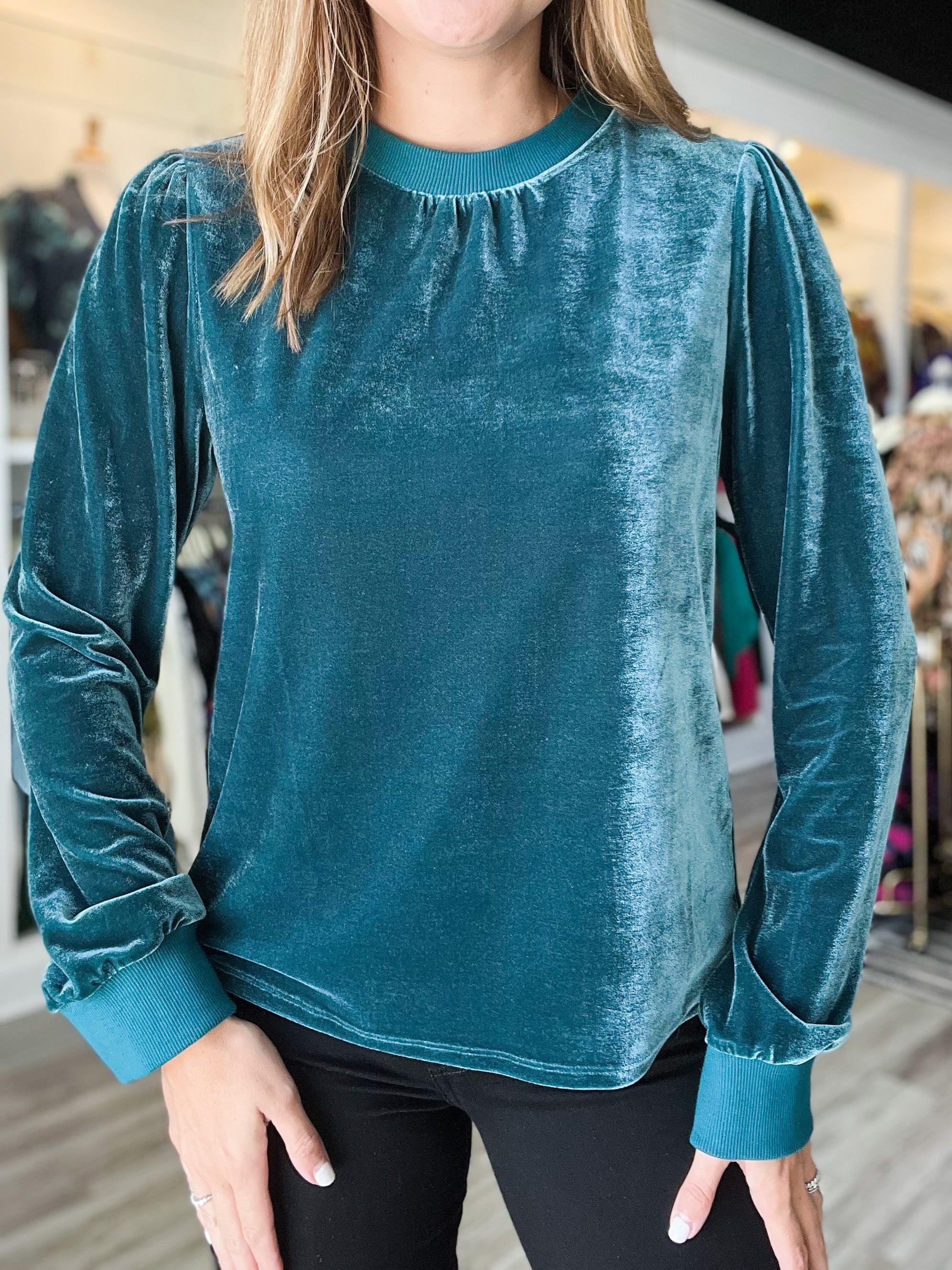 Britt Longsleeve Top in Jewel