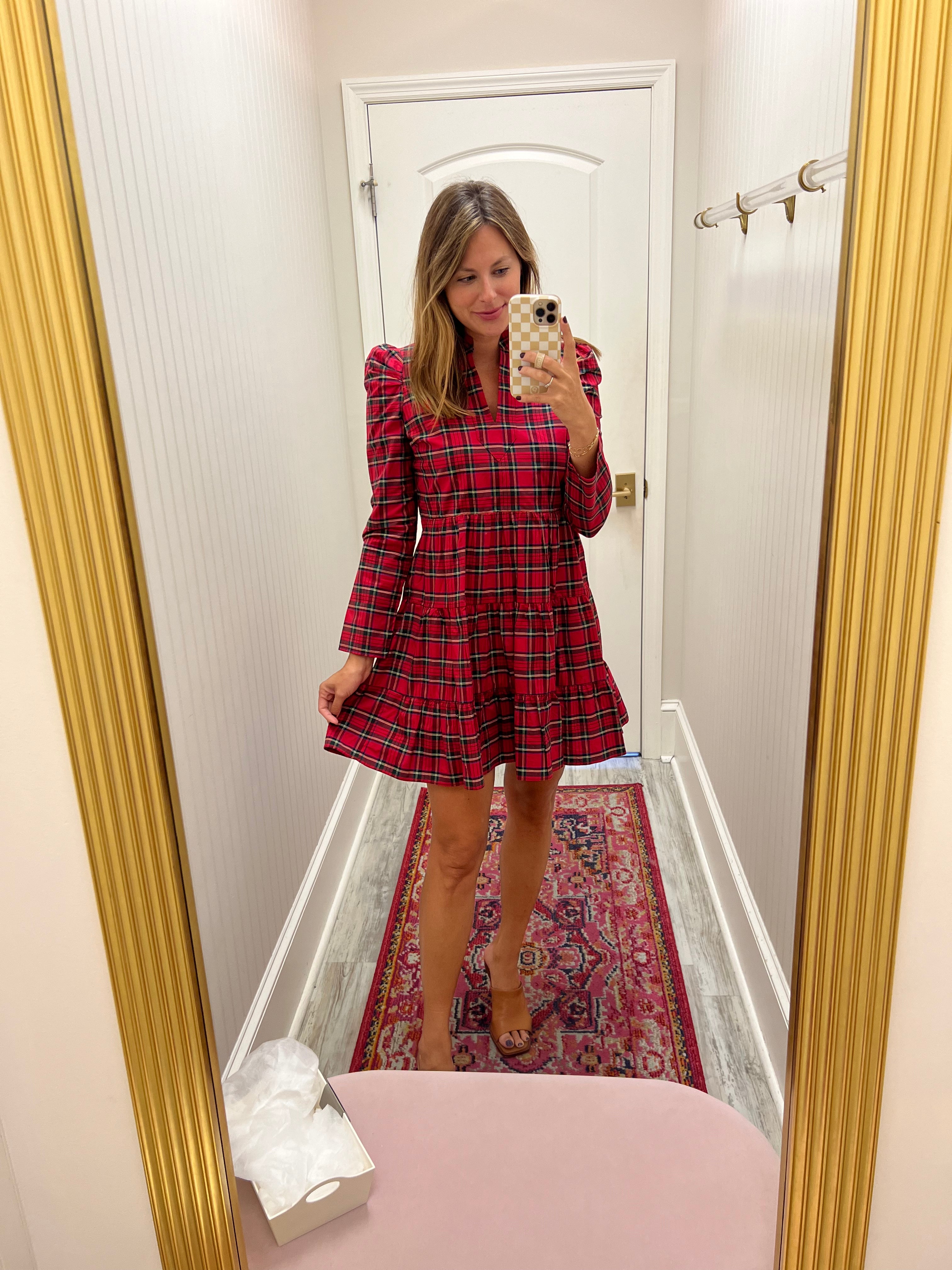 Plaid Flounce Dress