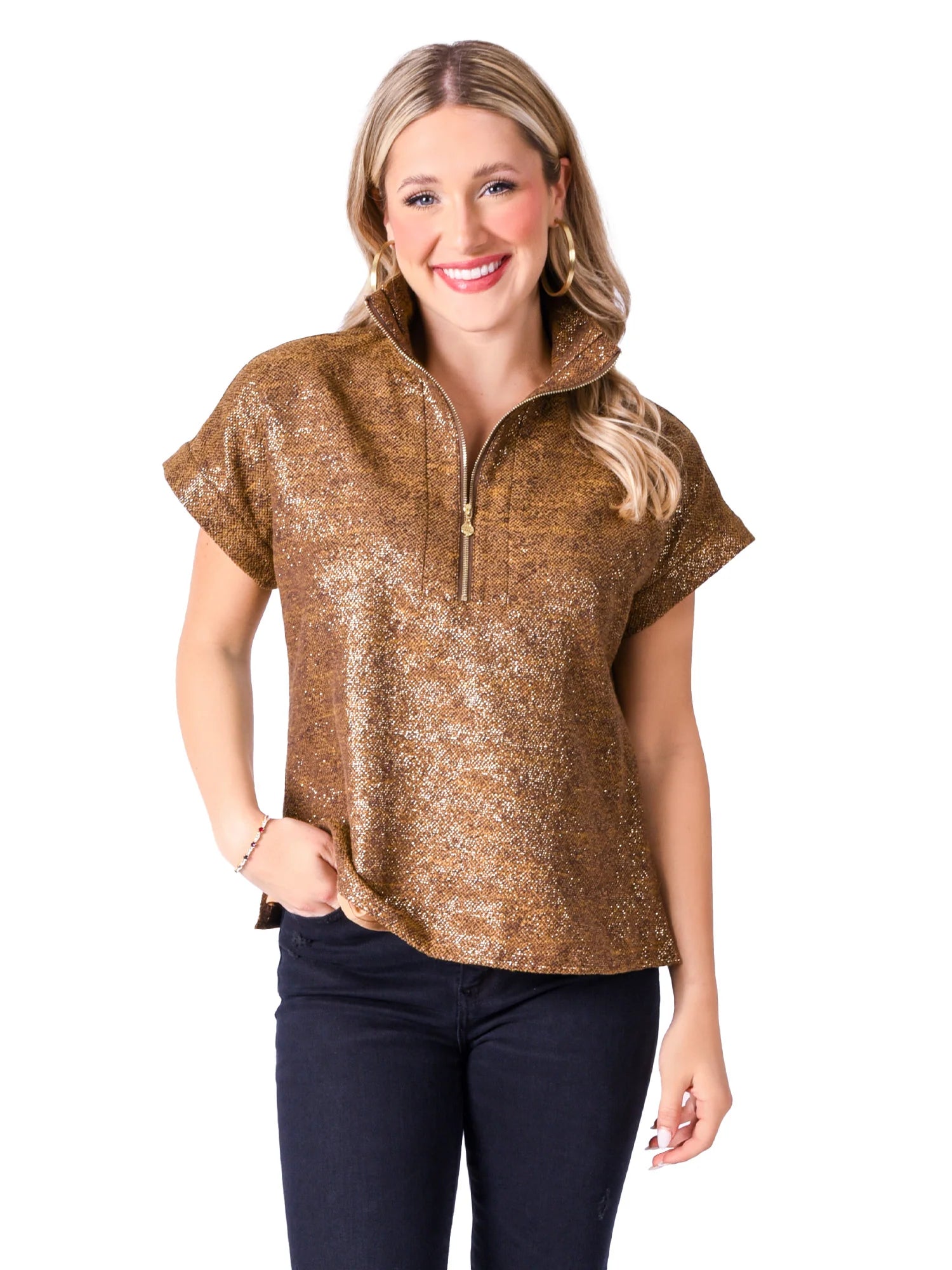 Poppy Pullover in French Gold Tweed