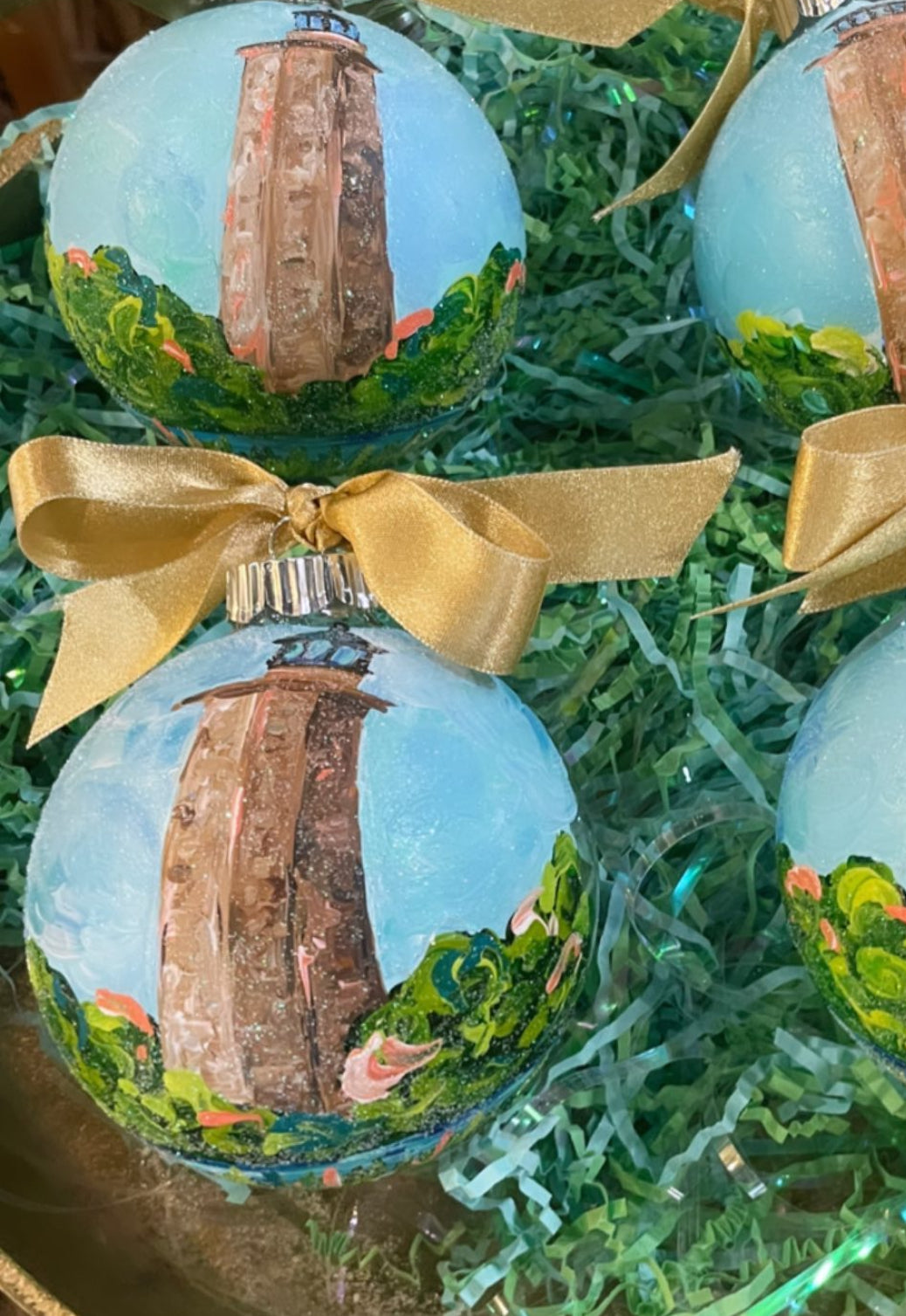 Bald Head Glass Ornament