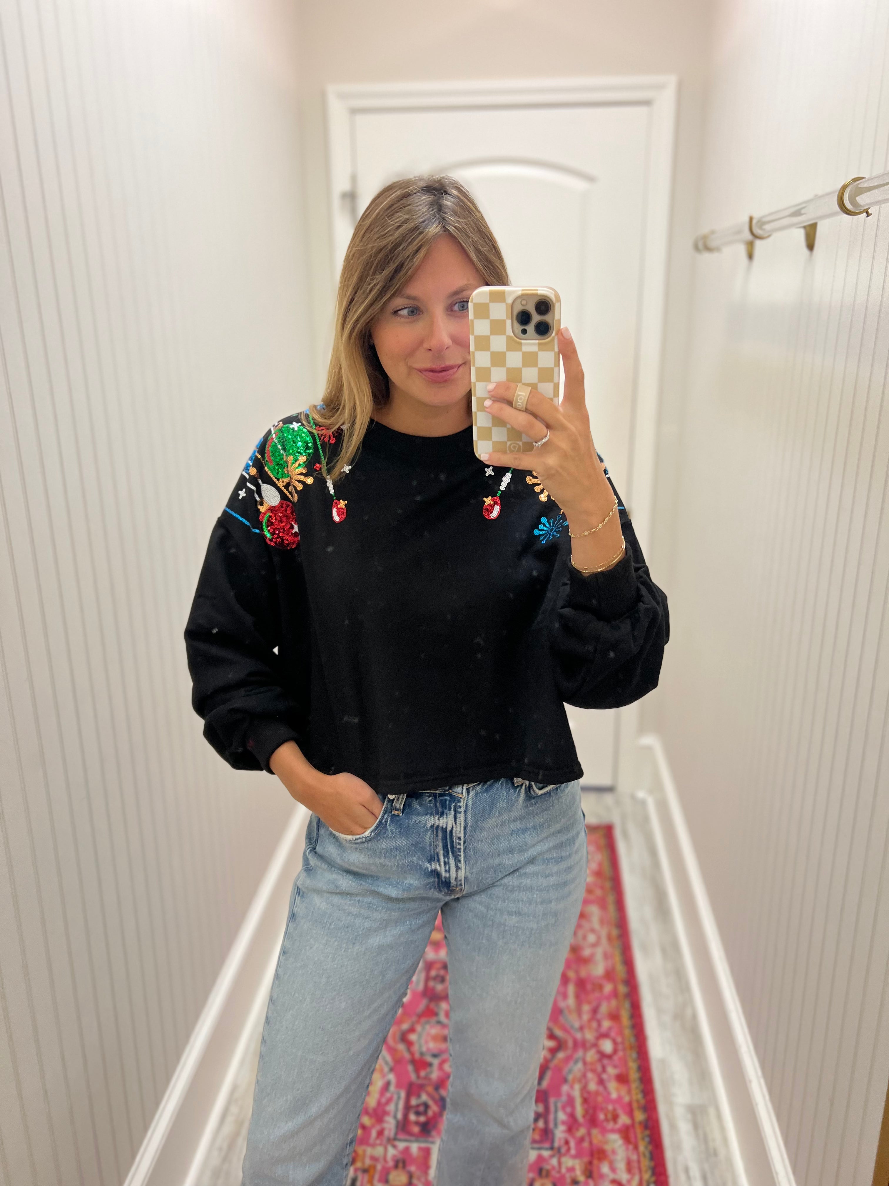 Ornaments Sequin Sweater