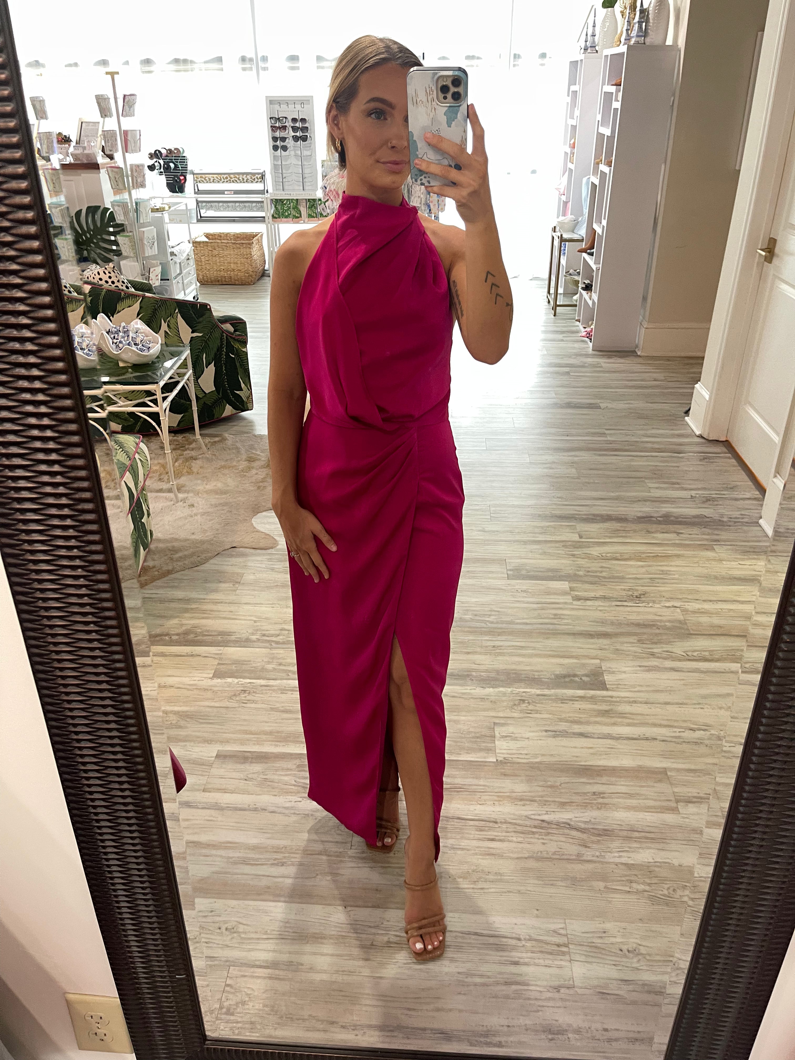 Mitchelle Dress in Raspberry