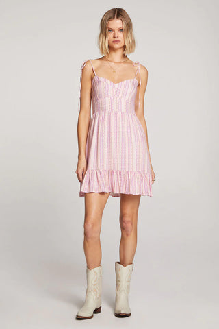 Gisele Dress in Peach Geo