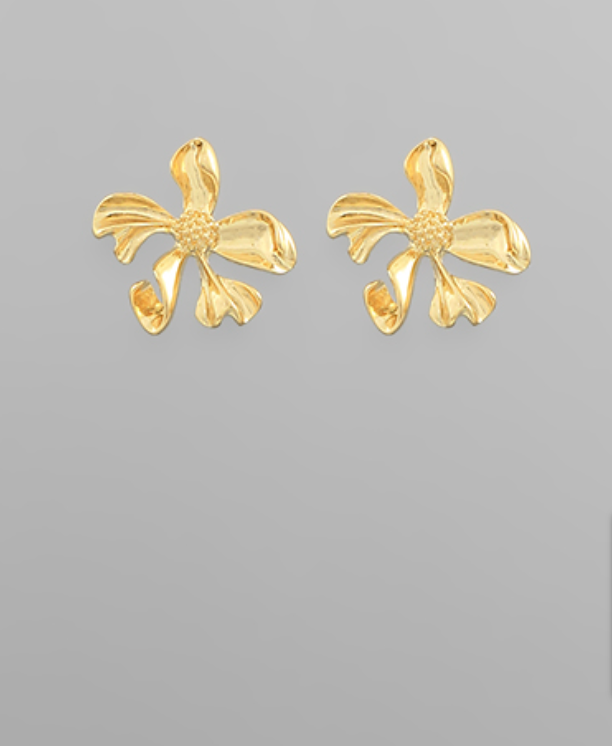 Textured Flower Studs