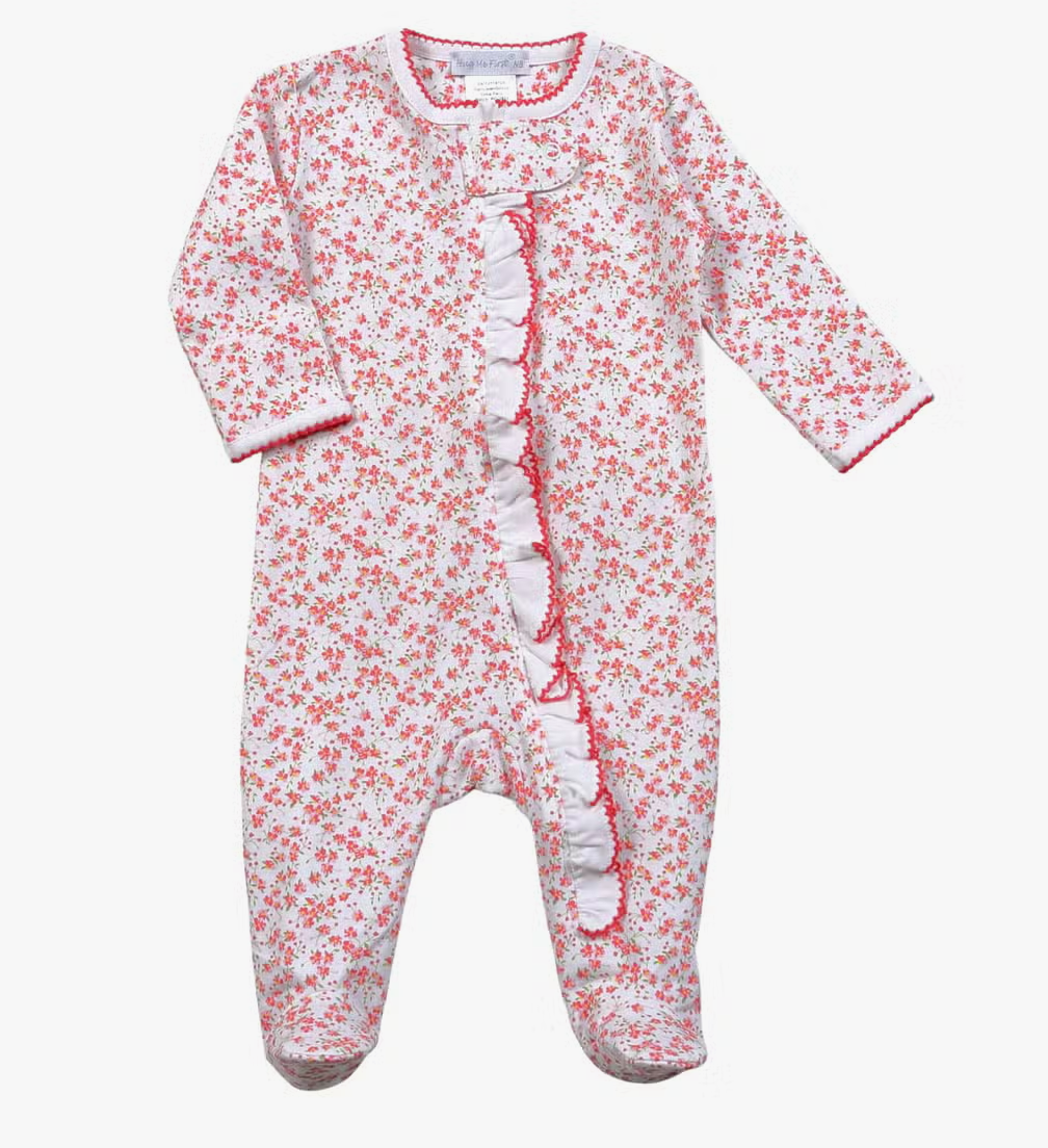 Floral Zipper Footie
