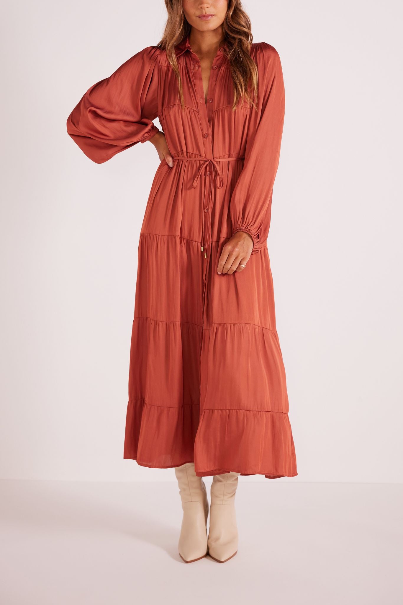 Hannah Tiered Midi Dress