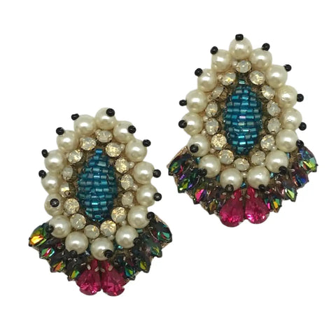 Magenta Rainbow Cabana Earrings