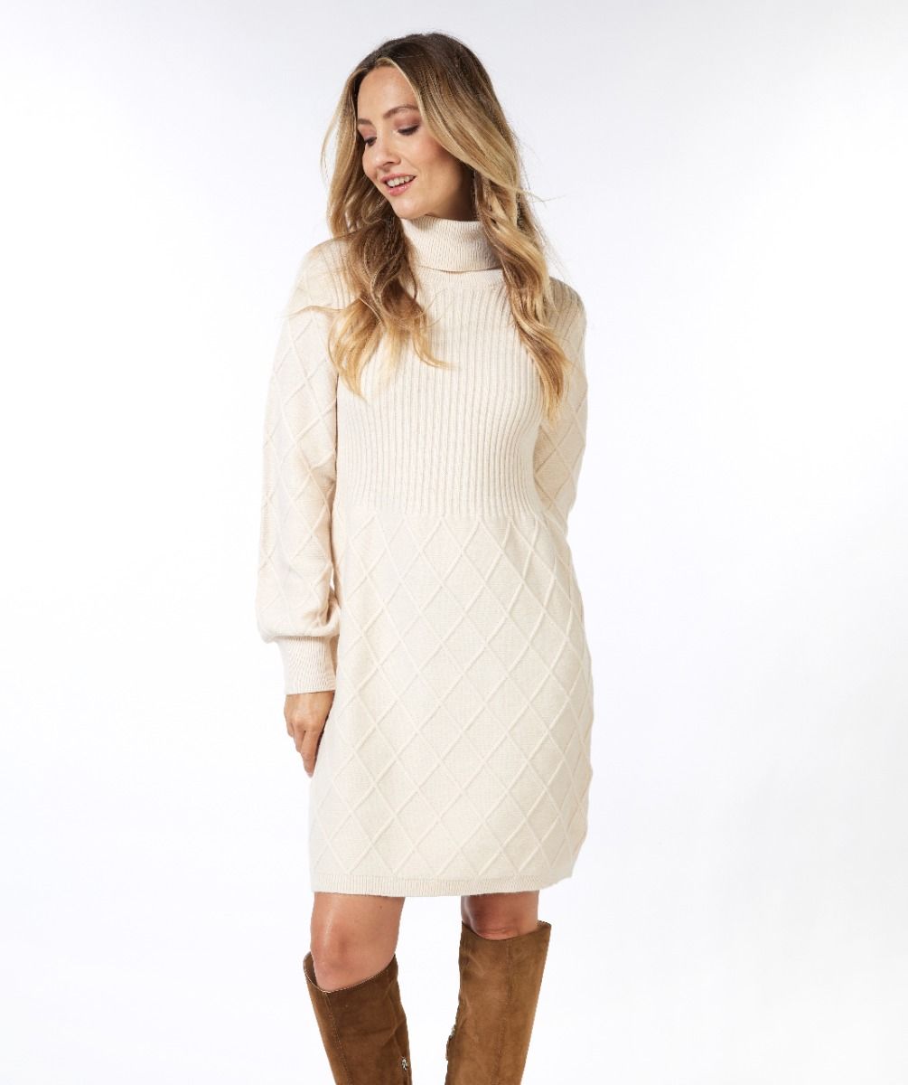 Rib Pattern Sweater Dress