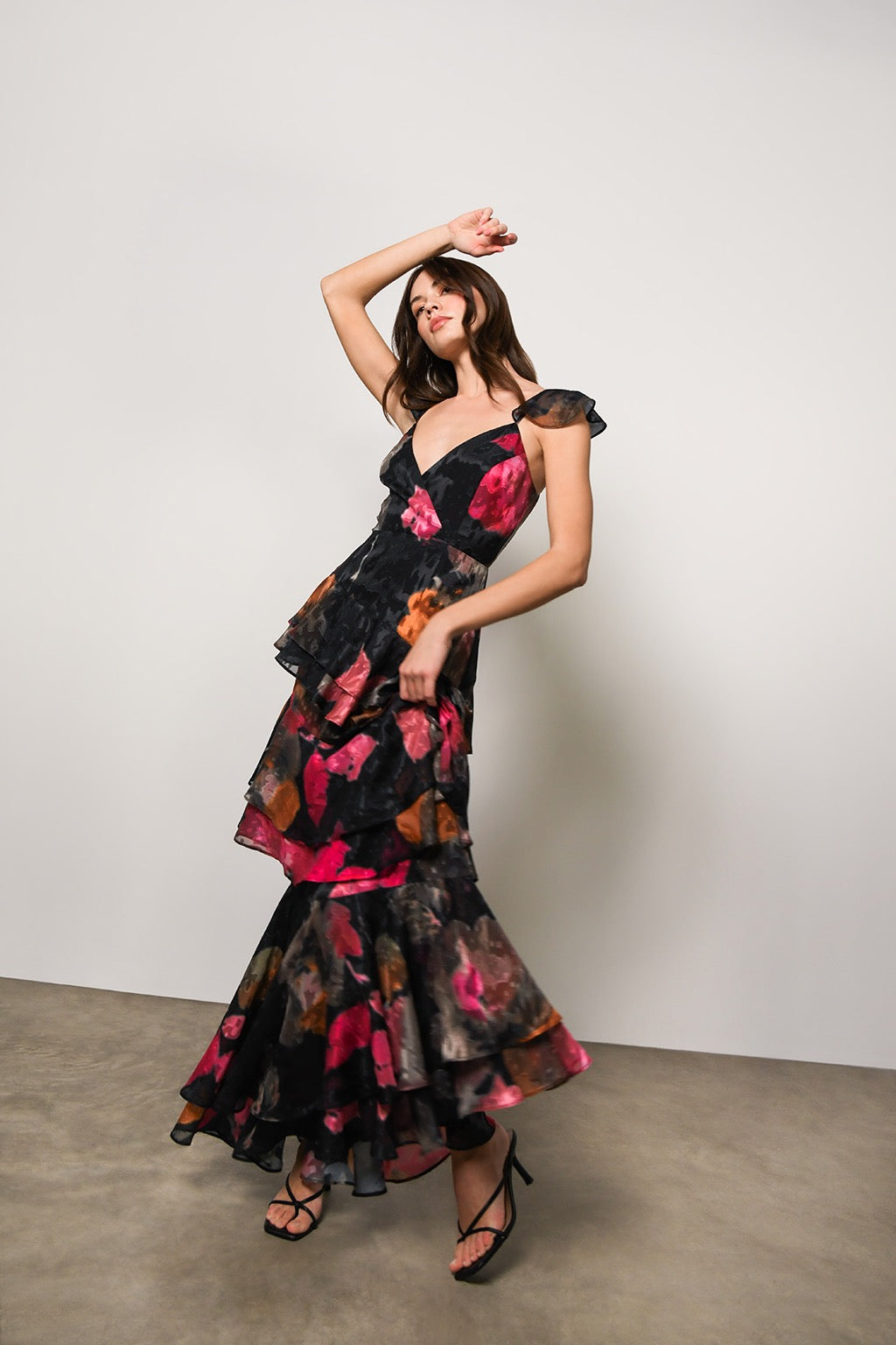 Miah Romantic Watercolor Dress