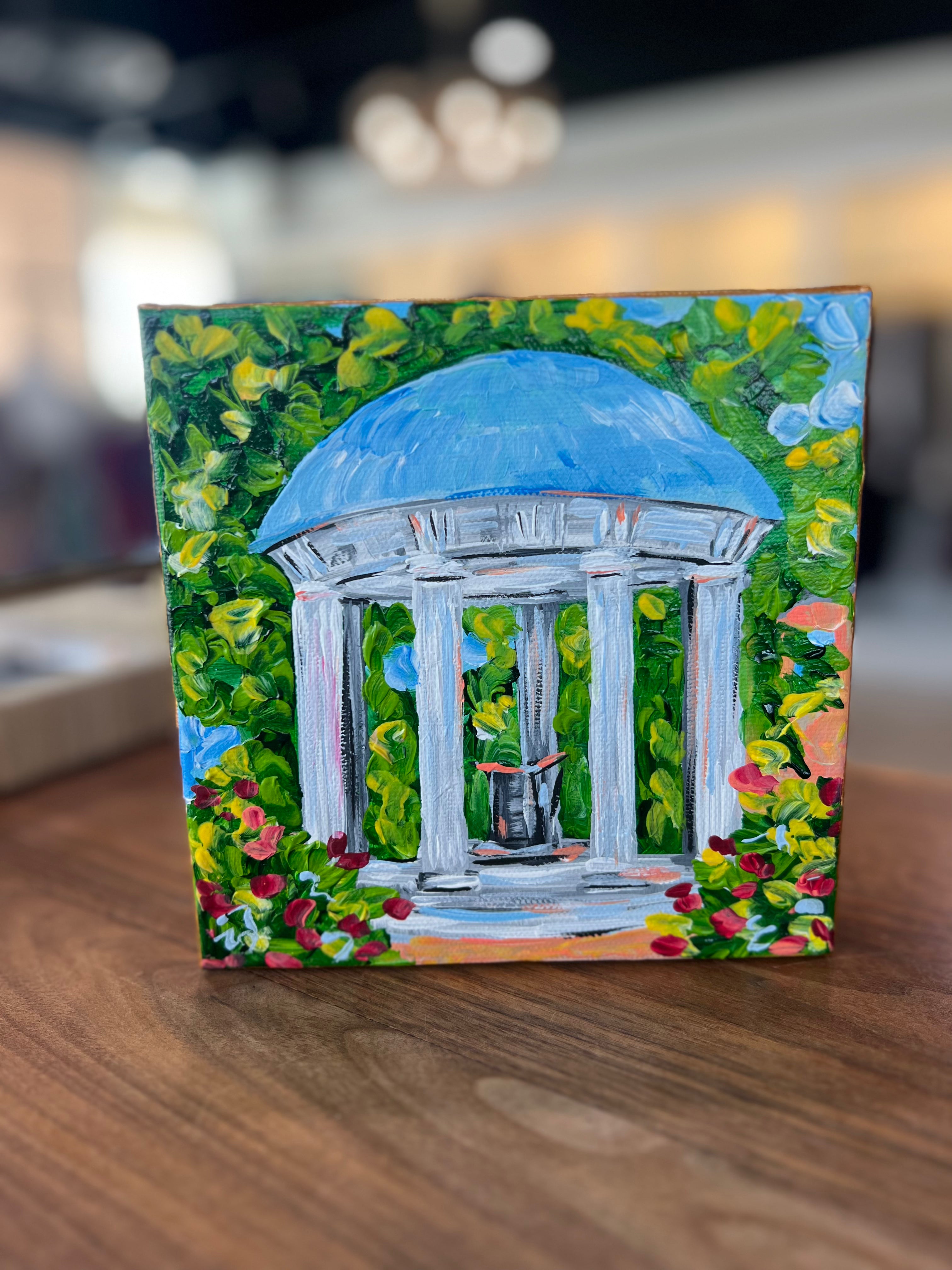 Old Well 6x6 Original Canvas