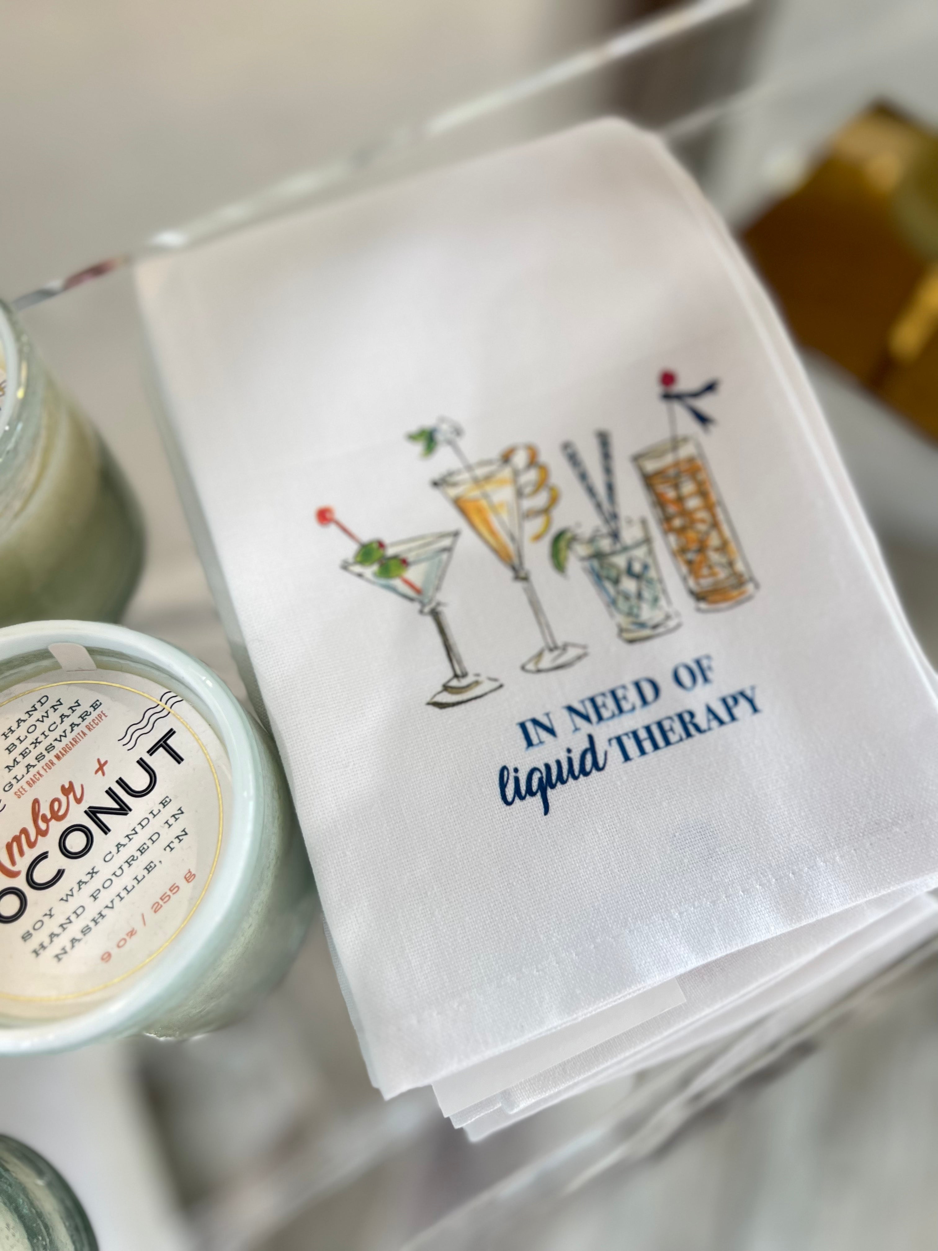 In Need of Liquid Therapy Kitchen Towel