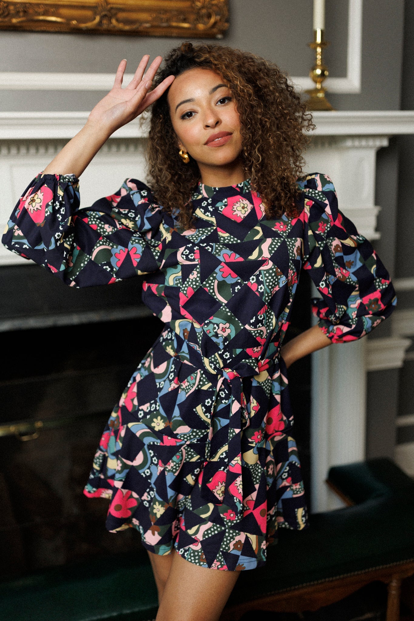 Palmer Dress in London Quilt
