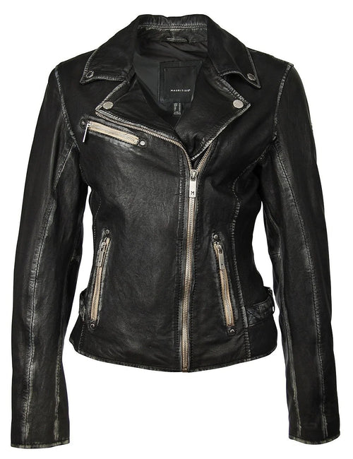 Sofia Leather Jacket in Black