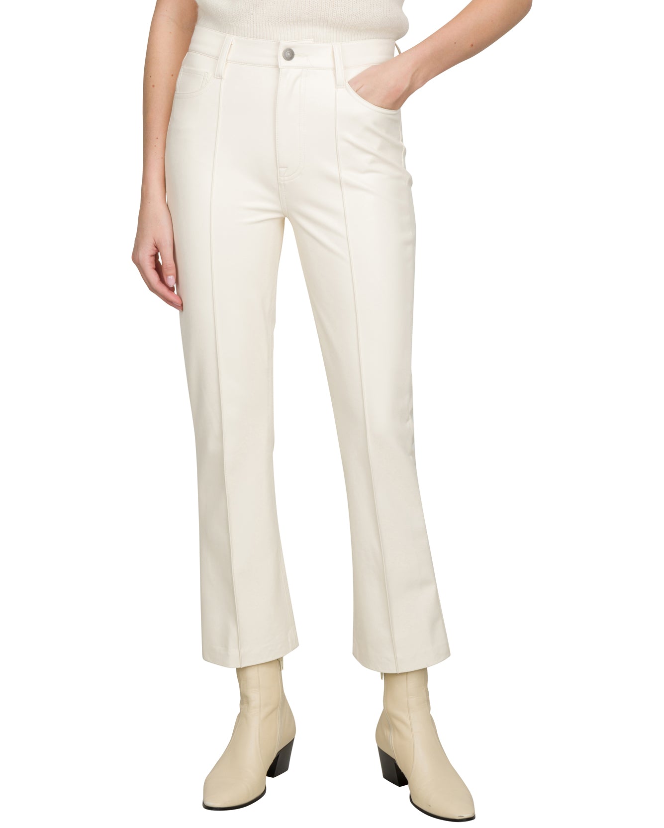 HW Slim Kick in Cream Faux Leather