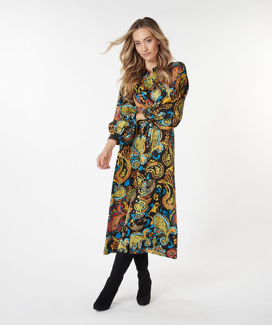 Party Print Button Midi