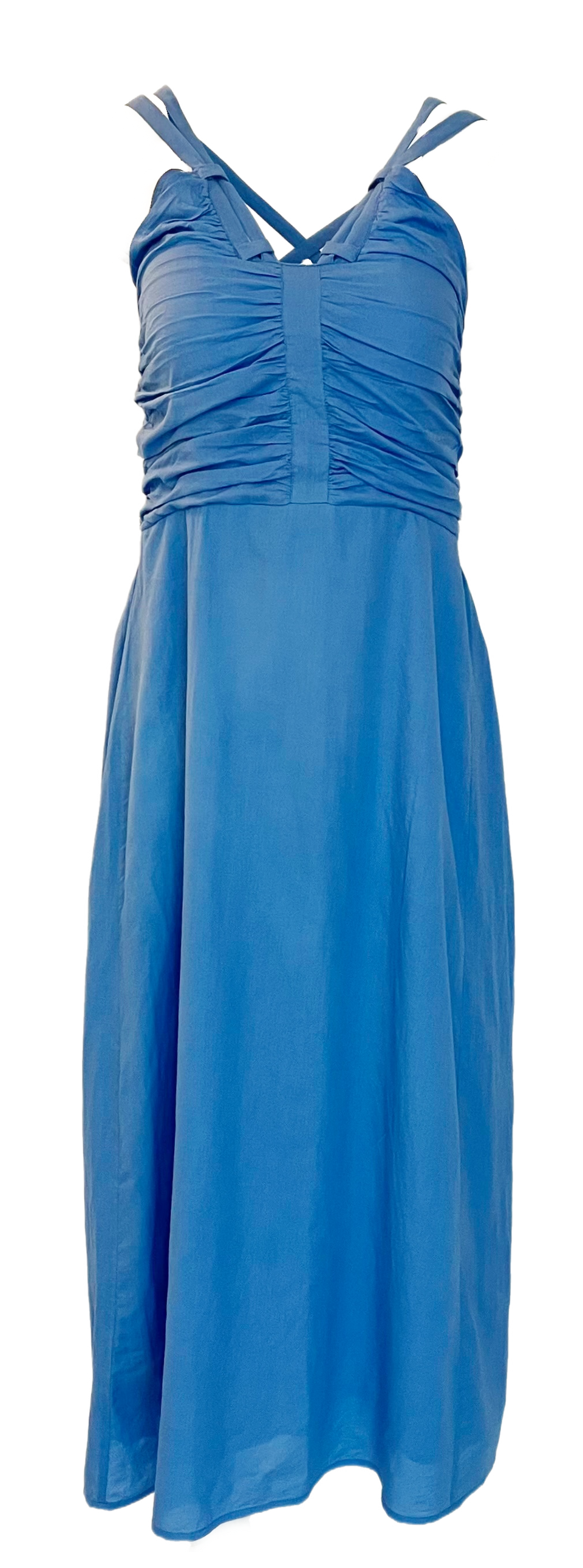 Tilly Midi Dress in Bahama Blue