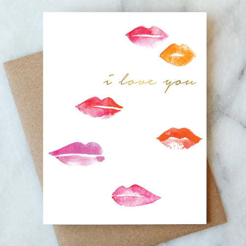 Lips I Love You Card - Boxed Set of 6