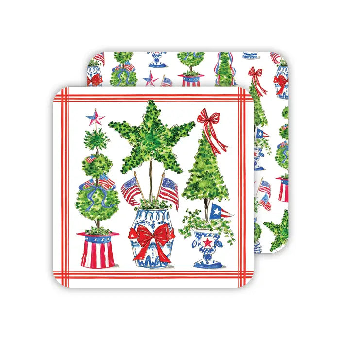 Patriotic Topiary Coasters