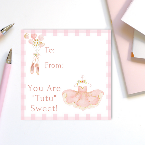 Pink Bow Flat Card Set